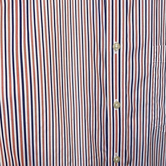 Saks Fifth Avenue Men’s M button-down dress shirt with plaid accent cuffs - Picture 5 of 15